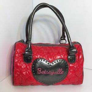 Betsey Johnson “Betseyville” Red/Pink/Gray Bag
